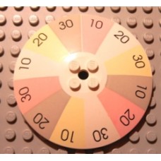 Part 3961px2 White Dish 8 x 8 Inverted (Radar) with Wheel of Fortune Pattern 